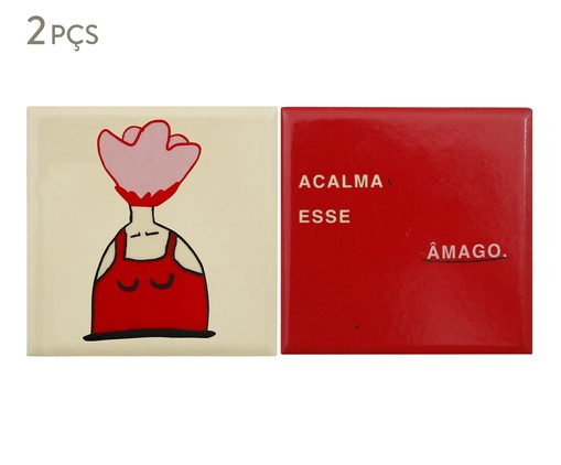 Kit de Azulejos Marcela Scheid Âmago & Mulher Flor, red | WestwingNow