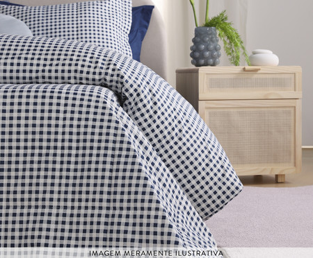 Duvet Mini Vichy Marinho 200 Fios | WestwingNow