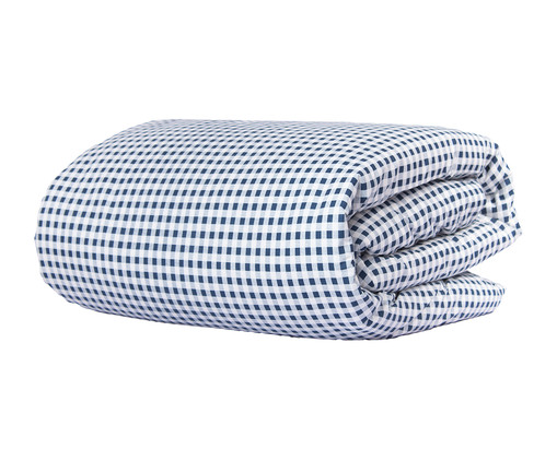 Duvet Mini Vichy Marinho 200 Fios, blue | WestwingNow