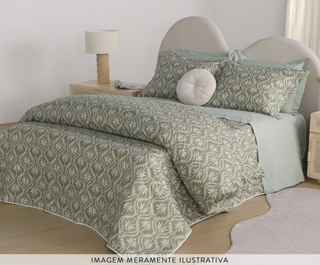 Duvet Palmeiras Oliva 200 Fios | Westwing