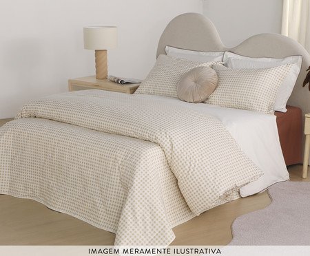 Duvet Mini Vichy Areia 200 Fios | Westwing