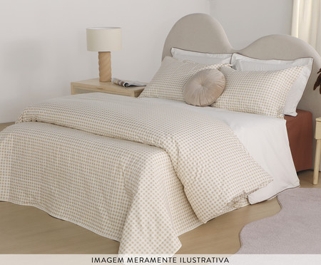 Duvet Mini Vichy Areia 200 Fios | WestwingNow