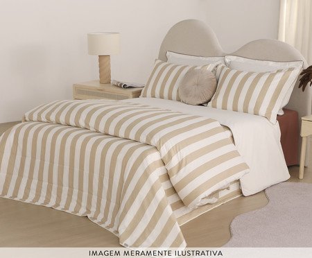 Duvet Listras Bold Areia 200 Fios | Westwing