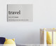 Placa de Madeira Estampada Travel, Preto, Branco | WestwingNow