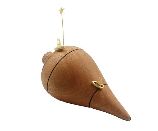 Escultura de Parede Mundinho Trajetoria Pião, Dourado | WestwingNow