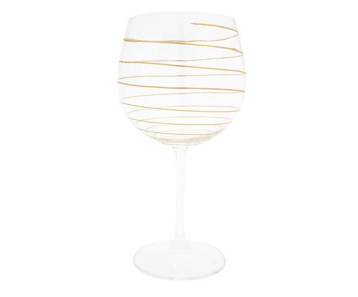 Taça de Gin em Cristal Espiral Dourado, gold | WestwingNow