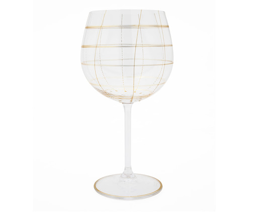 Taça de Gin em Cristal Grid Dourado, gold | WestwingNow