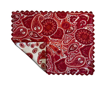 Lugar Americano Paisley Vermelho