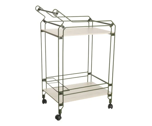 Carrinho de Bebidas Niva Verde Oliva e Legno Crema, Verde | WestwingNow