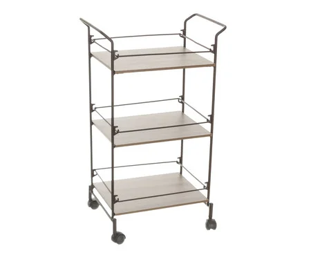 Carrinho Retangular Corten e Castanho Tannat