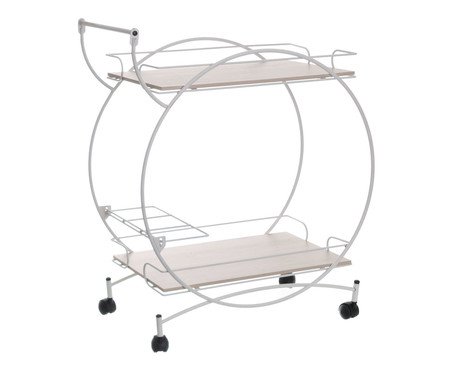 Carrinho Vintage Branco e Legno Crema