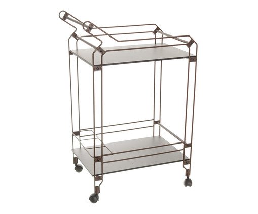 Carrinho de Bebidas Niva Corten e Preto, Preto | WestwingNow