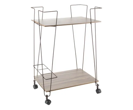 Carrinho de Bebidas Corten e Castanho Tannat