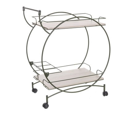 Carrinho Vintage Verde Oliva e Legno Crema