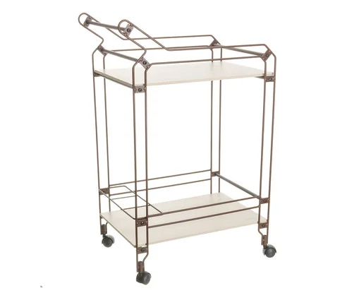 Carrinho de Bebidas Niva Corten e Legno Crema, Off White | WestwingNow