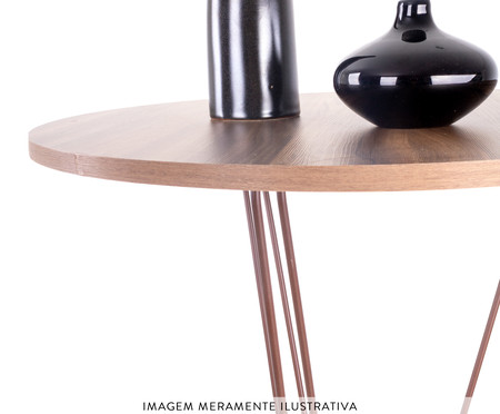 Mesa Bistrô Niva Corten e Castanho Tannat | WestwingNow