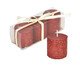 Jogo de Velas Redondas com Glitter - Vermelho, red | WestwingNow