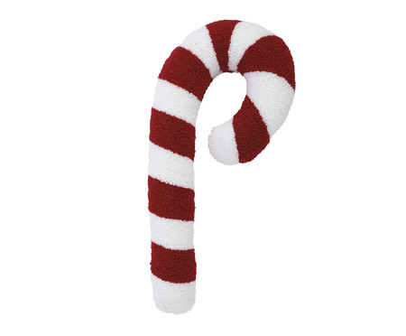 Almofada Candy Cane Listrada - Vermelho e Branco