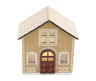 Adorno Casa Gingerbread com Led - Marrom e Branco | WestwingNow