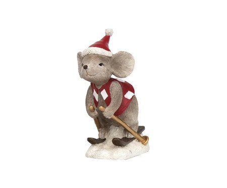 Adorno Rato com Gorro Noel Esquiando | Westwing
