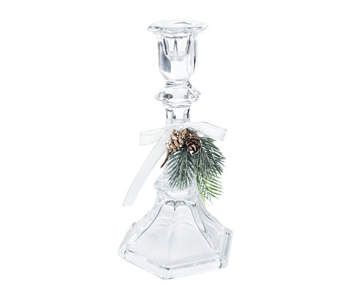 Porta-Velas Triplo Floral, transparent | WestwingNow