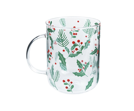 Caneca Azevinhos - Verde e Vermelho