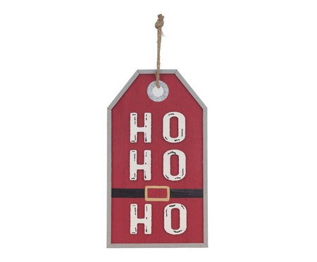 Placa para Pendurar Ho Ho Ho - Vermelha | Westwing