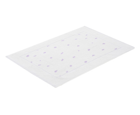 Toalha de Piso Dots Lilás e Off-White | WestwingNow