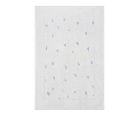 Toalha de Piso Dots Lilás e Off-White | Westwing