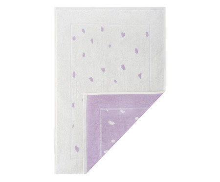 Toalha de Piso Dots Lilás e Off-White | Westwing