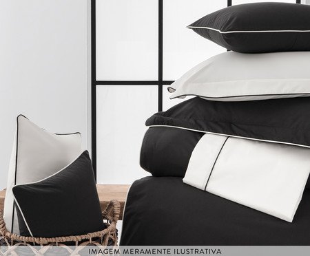inativo_Jogo de Duvet com Fronha Eve Preto 200 Fios - Solteiro King Size | Westwing