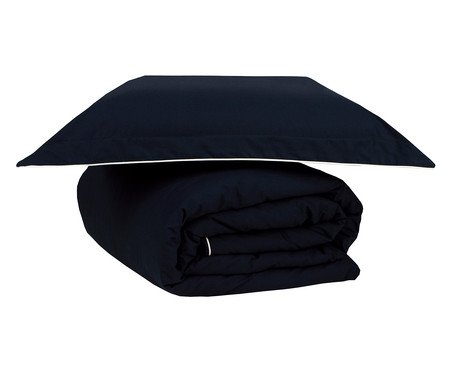inativo_Jogo de Duvet com Fronha Eve Preto 200 Fios - Solteiro King Size | Westwing