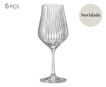 Jogo de Taças para Vinho em Cristal Tinto Tulipa Optic