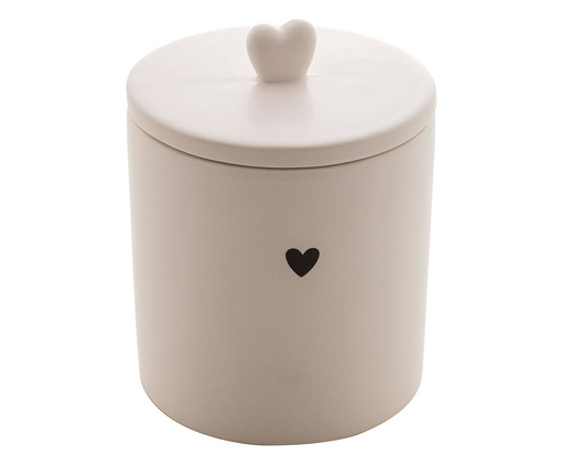 Pote Decorativo Heart Branco, Bege | WestwingNow