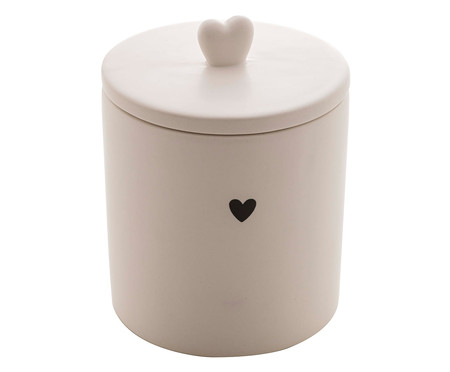 Pote Decorativo Heart Branco