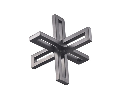 Escultura Sheshi Grande em Metal Preto, black | WestwingNow