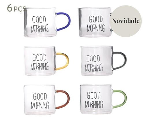 Jogo de Xícaras Good Morning - 120ml, multicolor | WestwingNow