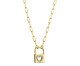 Colar Pingente Cadeado Banho de Ouro 18k, gold | WestwingNow