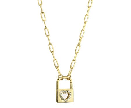 Colar Pingente Cadeado Banho de Ouro 18k | Westwing