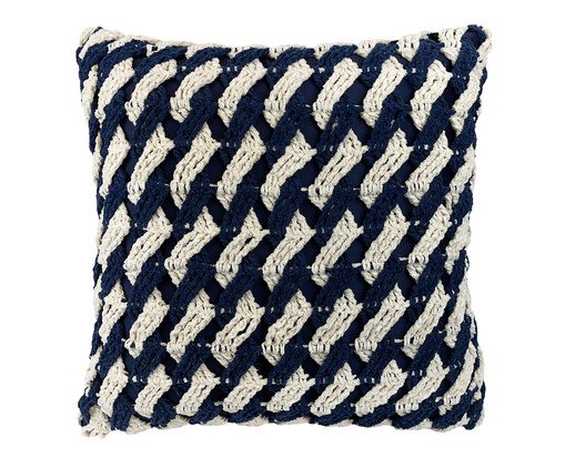 Almofada em Crochê Anita Azul Marinho, Azul | WestwingNow