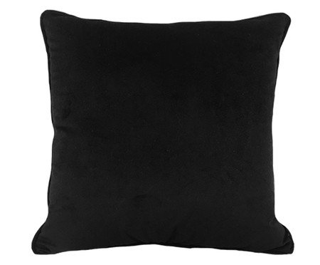 Almofada em Veludo Soft Liso com Cordão Preto | Westwing