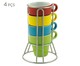 Jogo de Xícaras para Café em Porcelana Clara Colors - 04 Pessoas, Colorido | WestwingNow