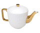 Jogo para Servir Chá em Porcelana Rose - Dourado, Dourado,Branco | WestwingNow