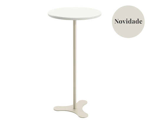 Mesa de Apoio Orb Off-White Fosco e Champanhe, Off White | WestwingNow