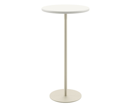 Mesa de Apoio Orb Off-White Fosco e Champanhe | Westwing