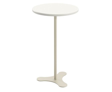 Mesa de Apoio Orb Off-White Fosco e Champanhe | Westwing