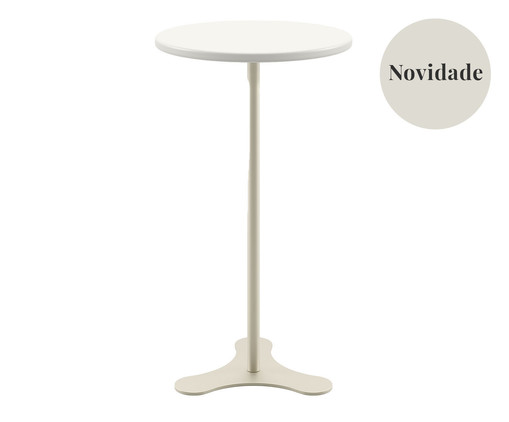 Mesa de Apoio Orb Off-White Fosco e Champanhe, Off White | WestwingNow