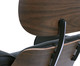 Poltrona e Pufe em Couro Legítimo Charles Eames - Preto e Imbuia, preto,madeira | WestwingNow