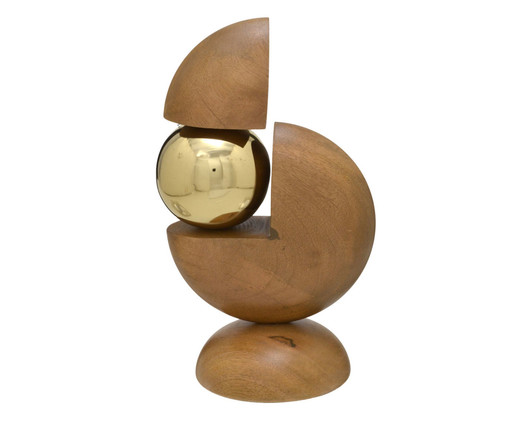 Escultura Bukowski II - Marrom, gold | WestwingNow