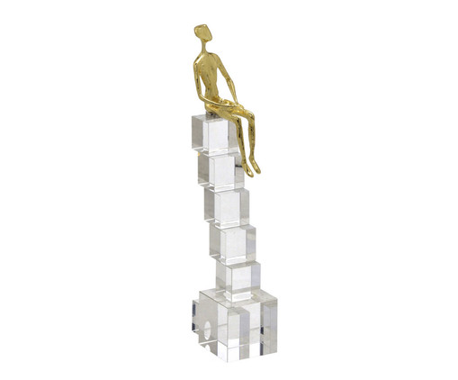 Escultura Sitting in a Tower - Dourado, gold | WestwingNow